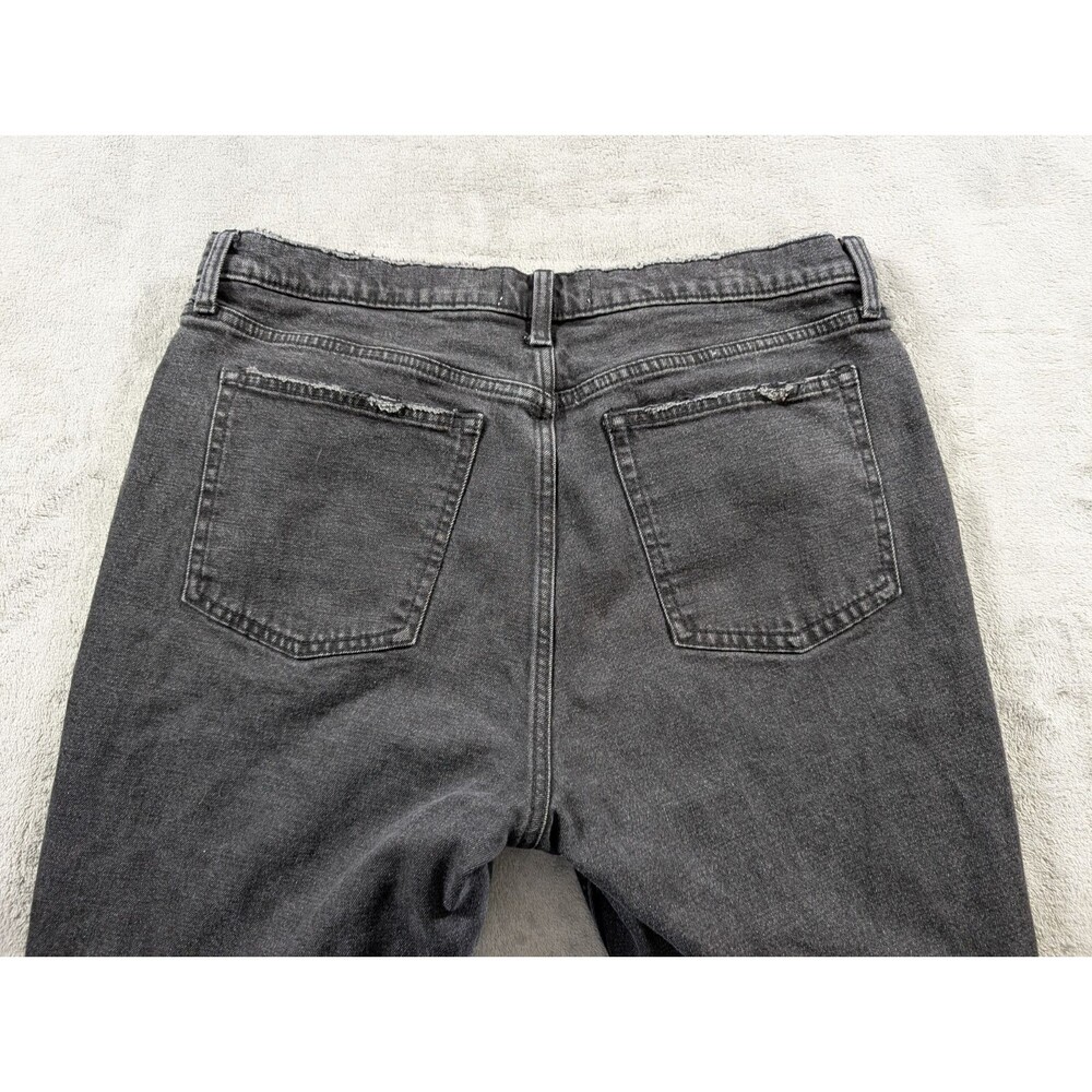 Abercrombie & Fitch The Skinny High Rise Jeans Womens 32/14 Black Distress Denim - Picture 3 of 10